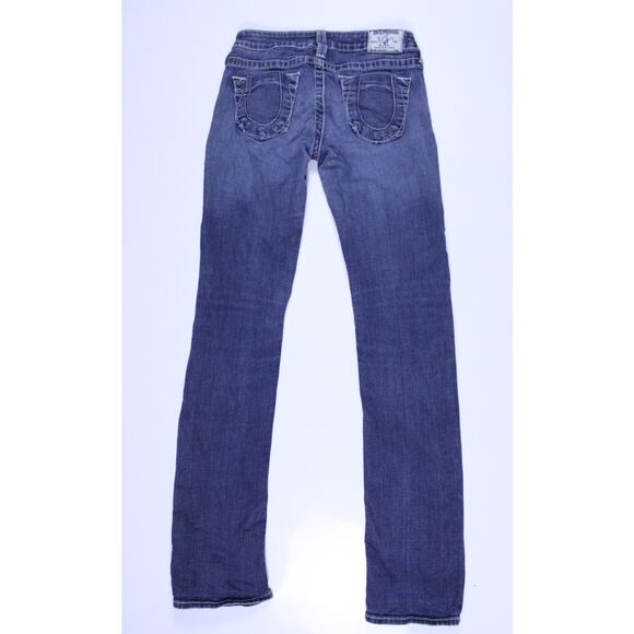 TRUE RELIGION jeans World Tour Straight, style# wak2162a98 sz 27 low rise - Picture 2 of 4